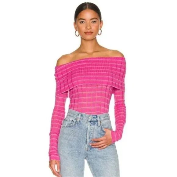 Free People Snow Bunny Girlfriend Long Sleeve Striped Shirt Small NWT - Picture 7 of 10